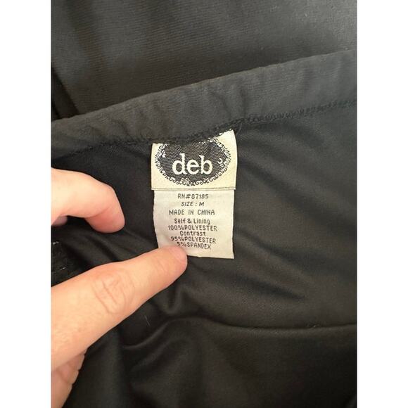 Deb Y2K Black Body Con Dress Sequin Small Club Mini Dress Glam - Picture 4 of 5